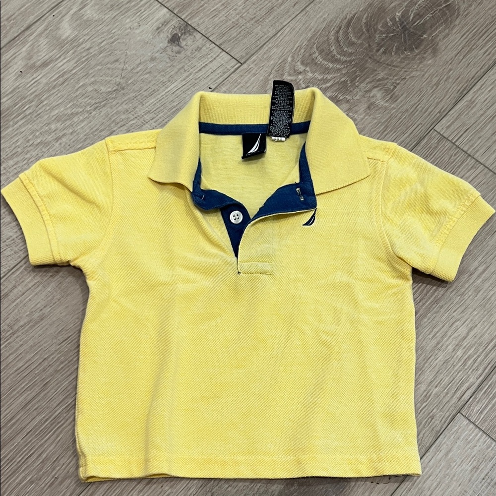 Nautica Kids Polo in Yellow with Navy Accents
